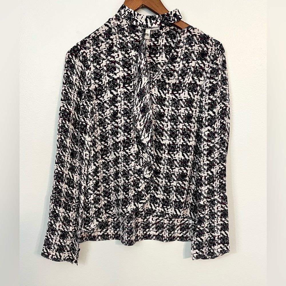 Derek Lam‎ 10 Crosby Silk Patterned Blouse